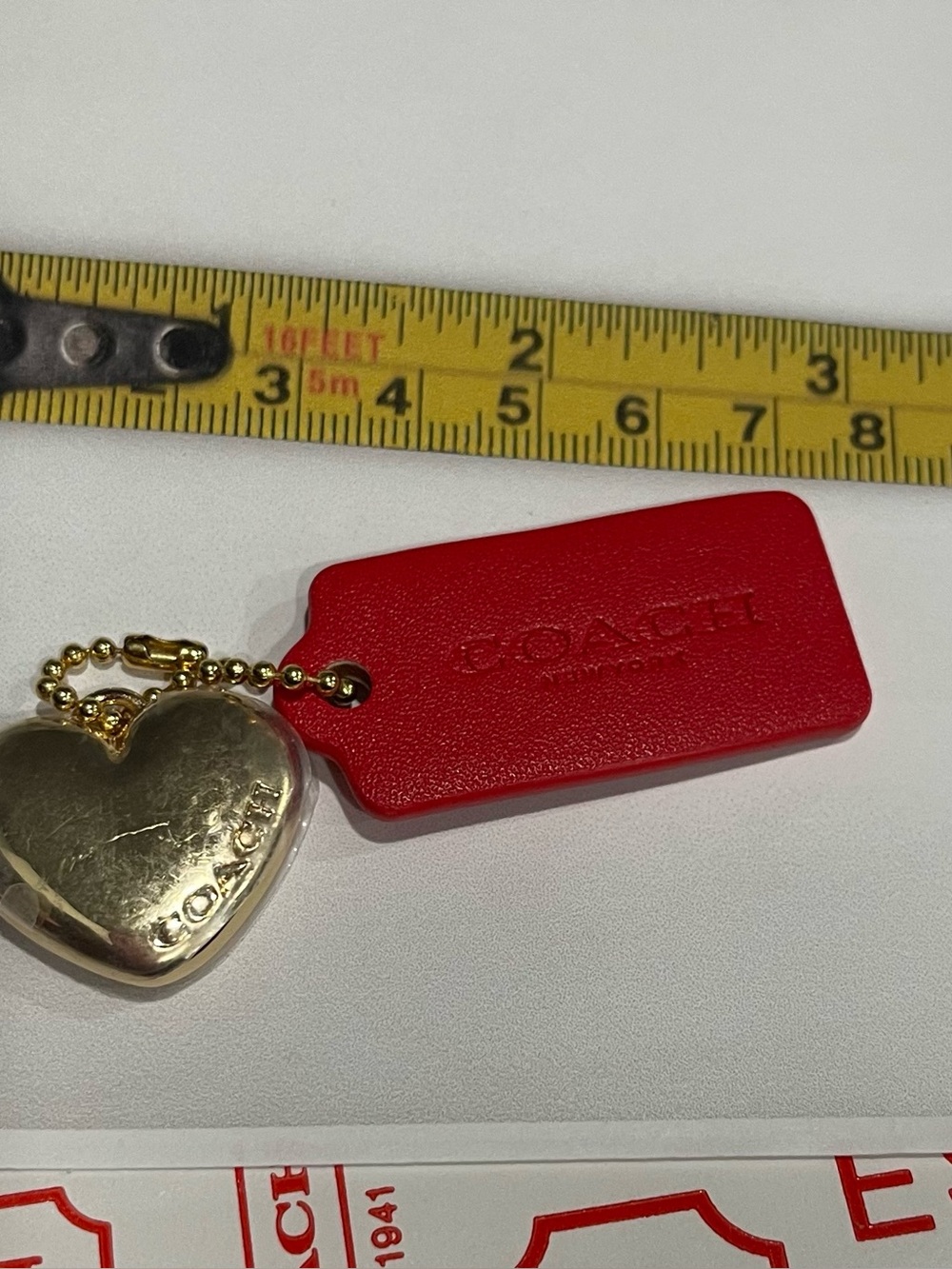 Choice of 1 COACH Leather Tag/Keychain/Pendant -New in Plastic